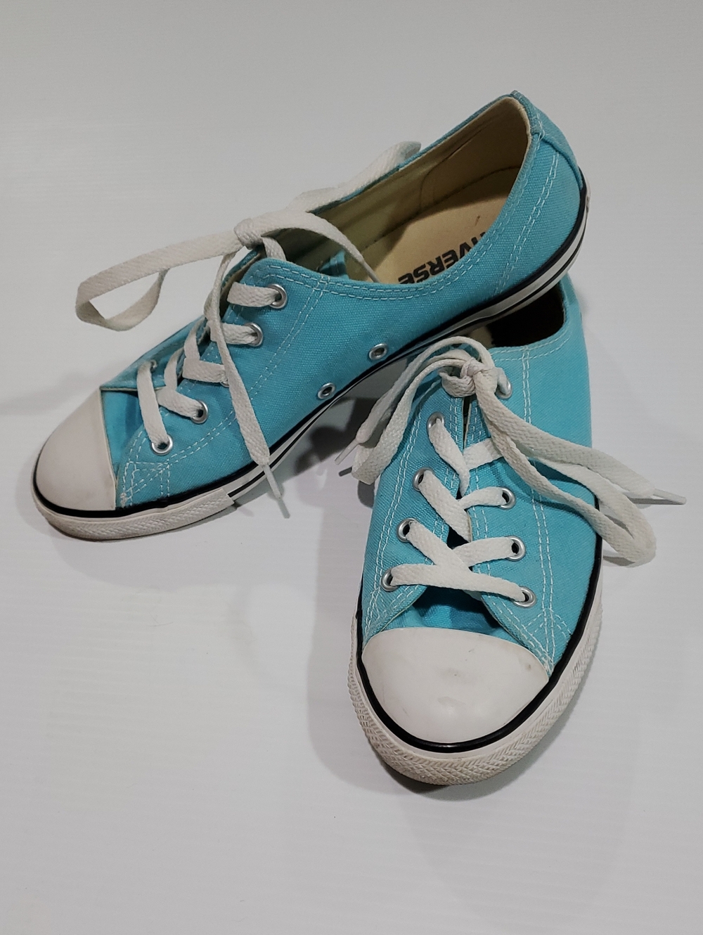 Converse Turquoise Low-Top Canvas Sneakers